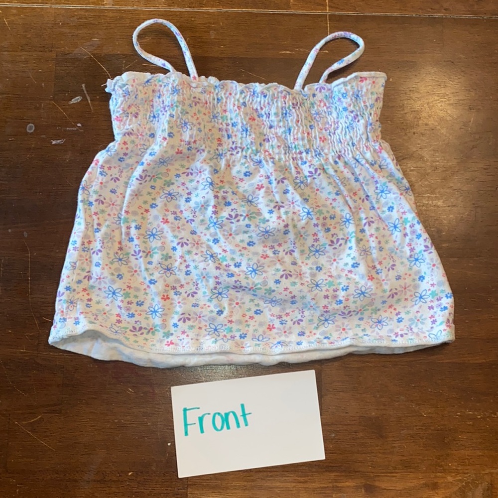 Flowery multicolored tank top children’s size 5
